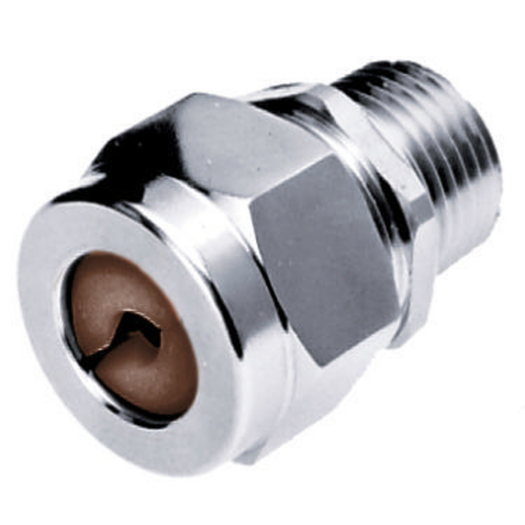 Product image for Hubbell SHC1034ZP 3/4 Inch Male Threaded 0.5 to 0.63 Inch Zinc Plated Steel Straight Cord Connector