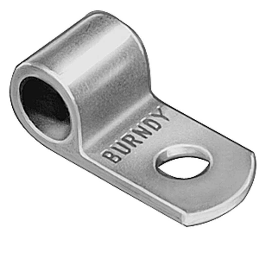 Product image for Burndy YBM4CL1 Uninsulated Flag-Type Ring Terminal For 4 AWG