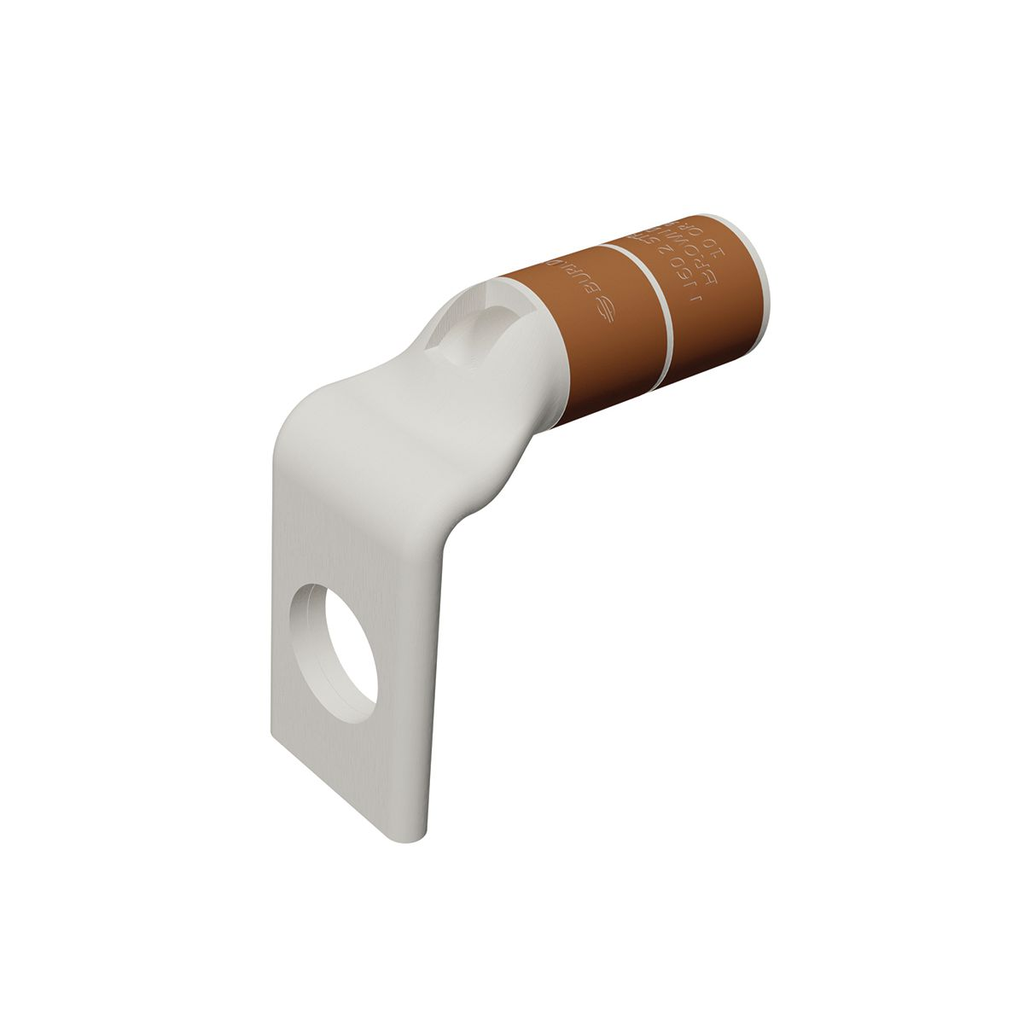 Product image for Burndy YA2CL490 Cu Tubing Cu HYLUG™, 1 Hole with Inspection Window, #2 AWG Code, 60 Navy, 600V-35kV, 3/8" stud, Standard, Compression, 040 in BCD, Brown