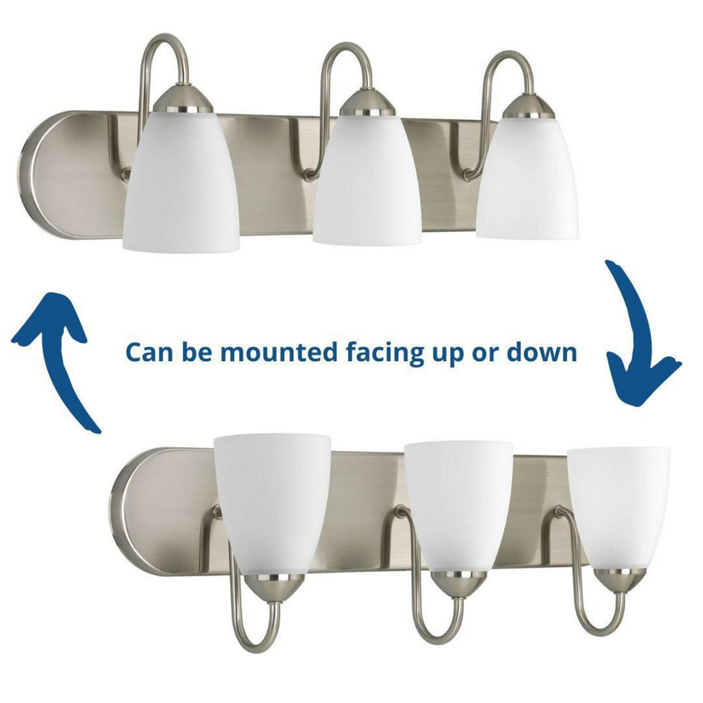 Three-Light Brushed Nickel Bath Light