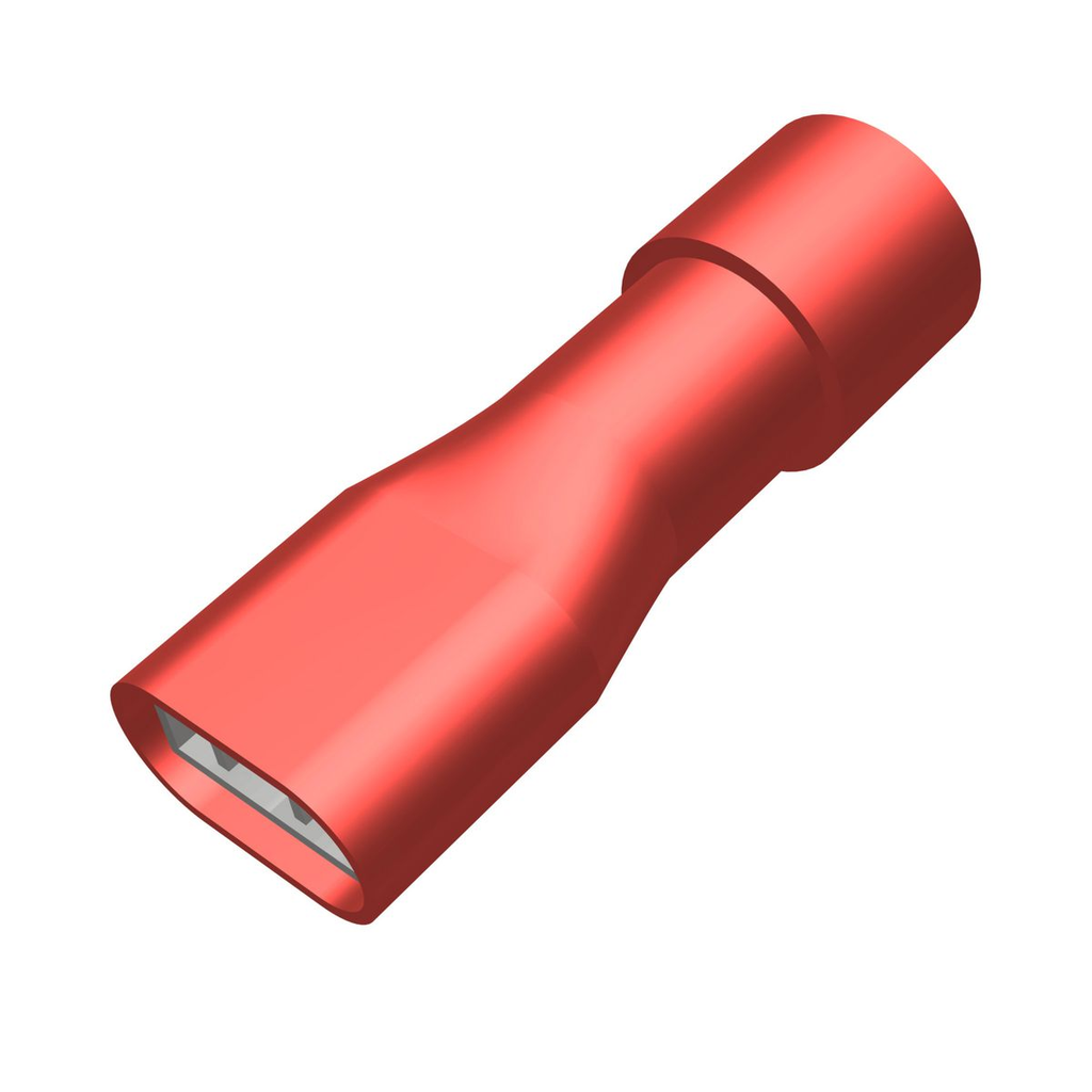 Product image for Burndy FQN18F25X03D Fully Insulated Nylon Female Quick Disconnect For 22 - 18 AWG (25 x 03)