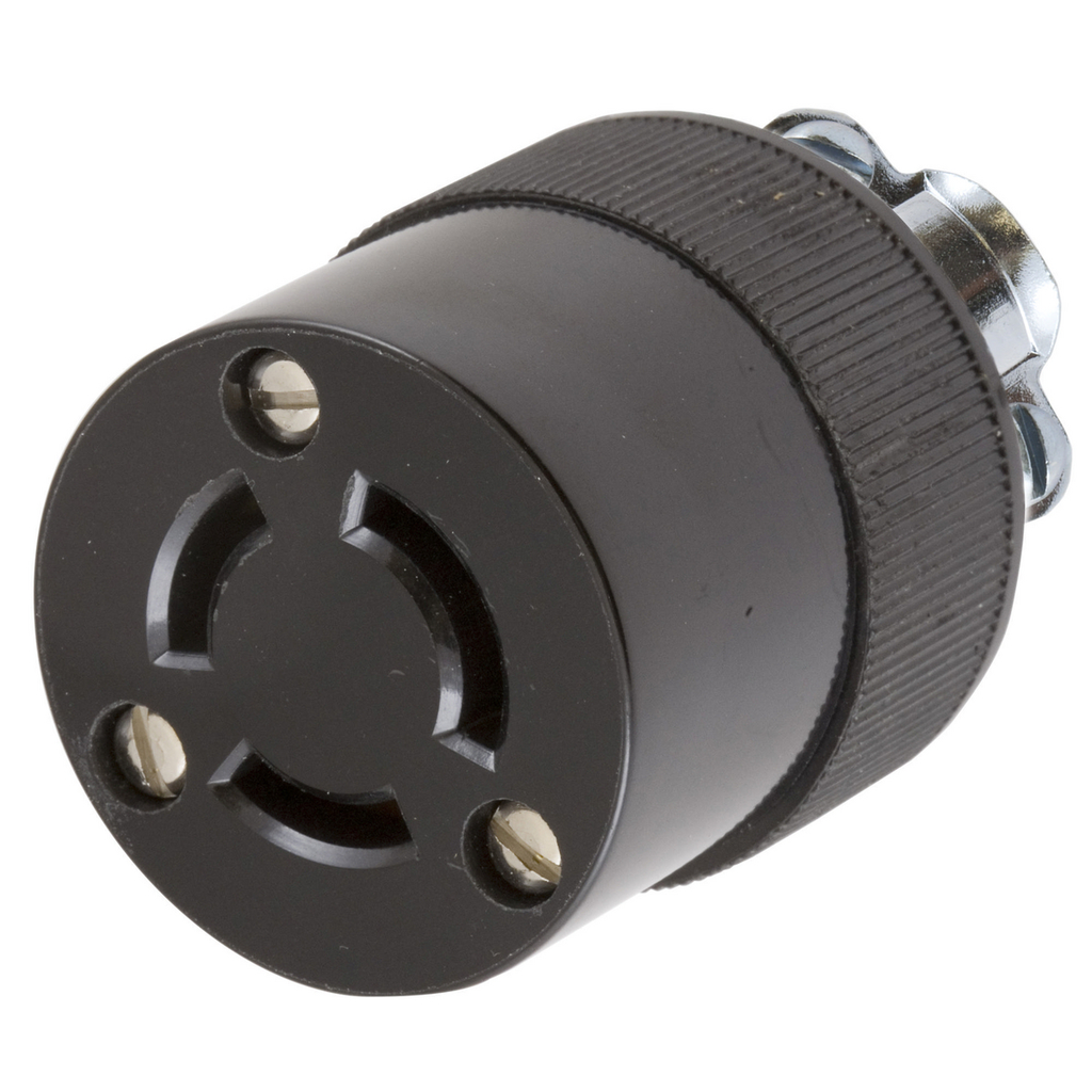 Product image for Hubbell HBL7555G Locking Connector, 2P3W, 10A 250V/15A125V