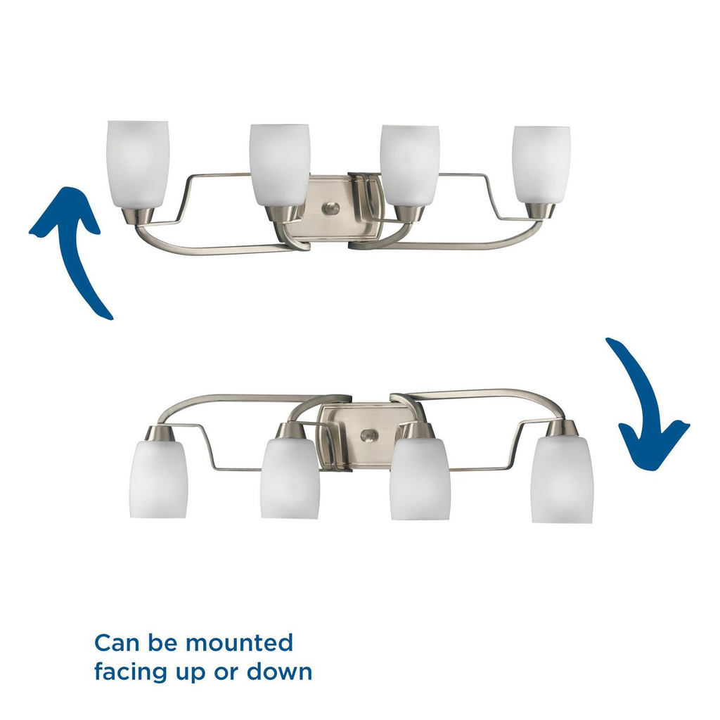 Four-Light Brushed Nickel Bath Light