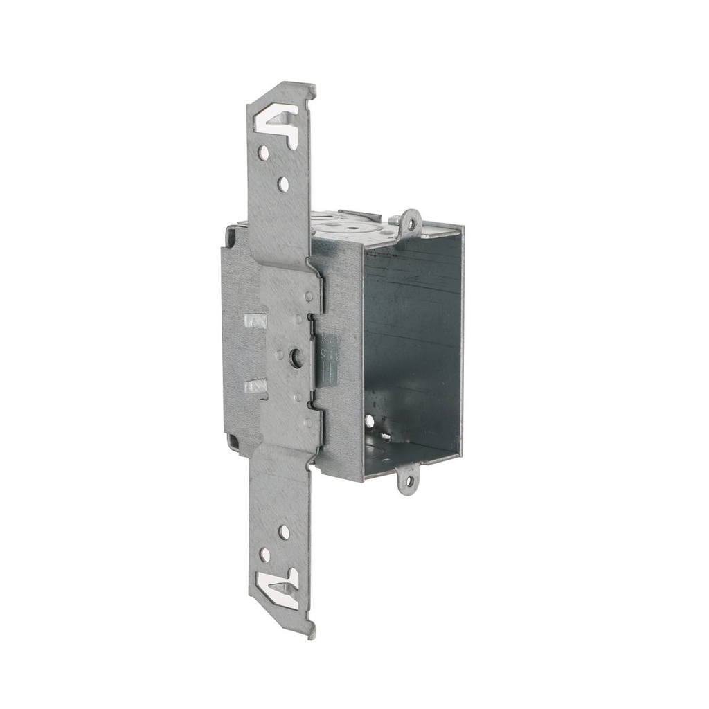 Product image for RACO 531 2 x 3 x 2-1/2 Inch 12.5 In. Pre-Galvanized Steel TS Bracket Mount Gangable Switch Box