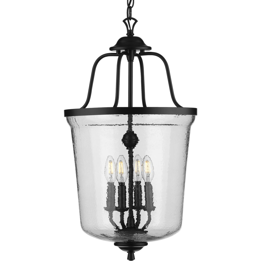 Product image for Progress P500207-031 Bowman Collection Four-Light Black Foyer Pendant