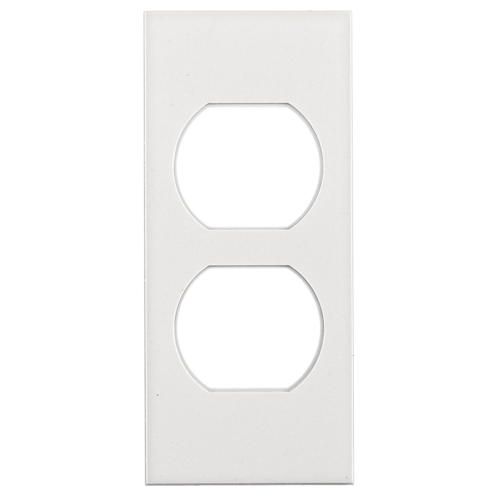 Product image for Hubbell HBLST302WAFACEPLATE, SNAP-IN, DUPLEX, WH