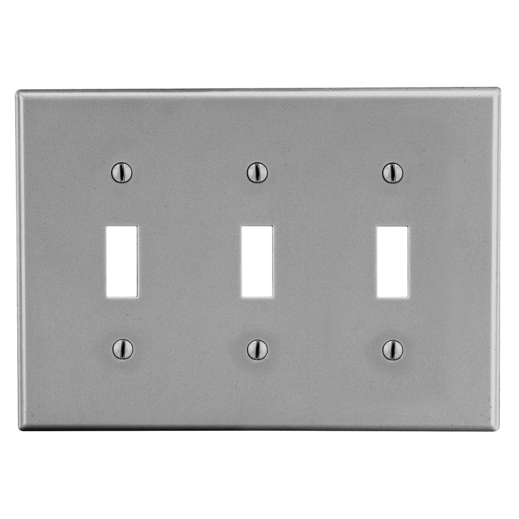 Product image for HWDK P3GY WALLPLATE, 3-G, 3) TOG, G