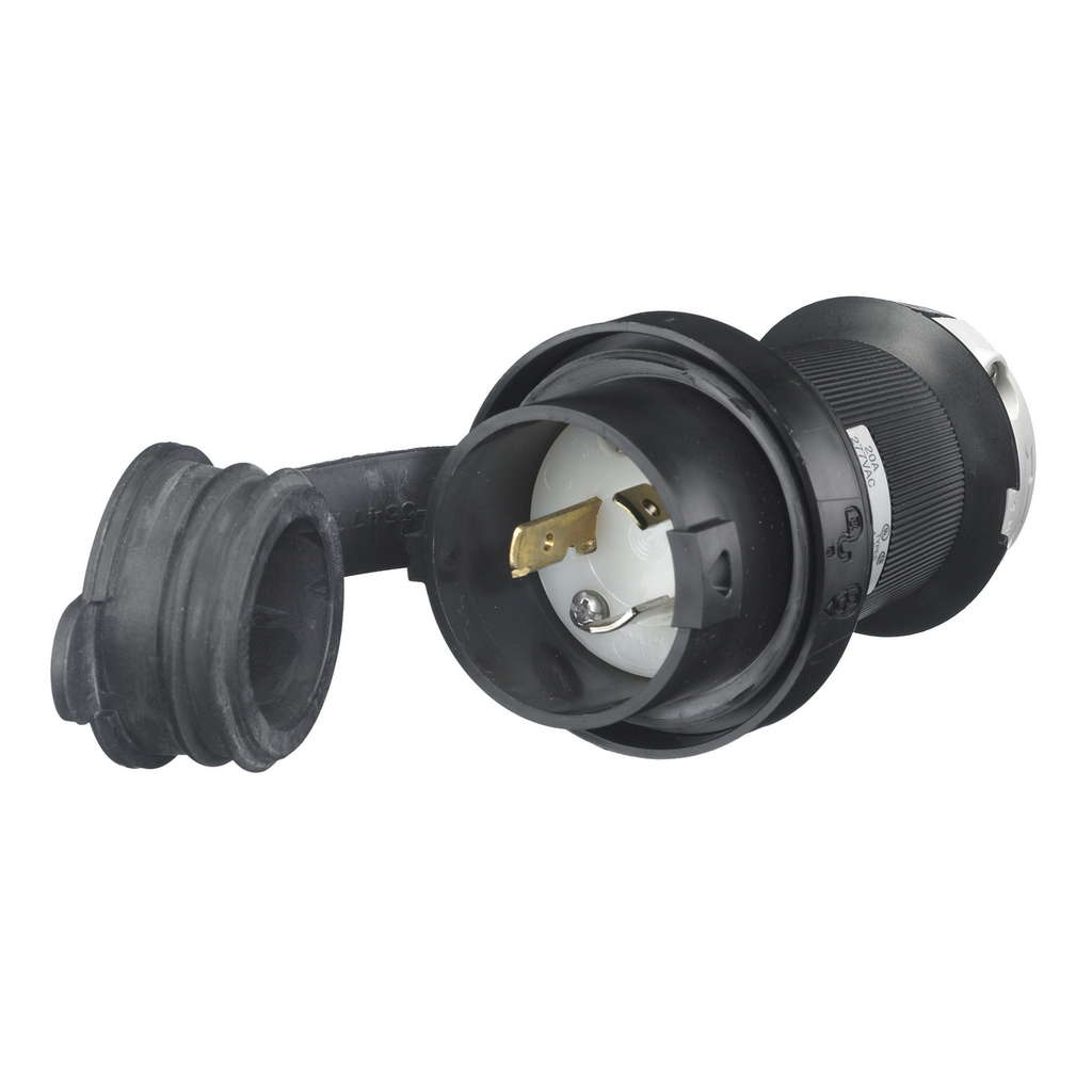 Product image for Hubbell HBL2331SW Locking WT S/SHRD Plug, 20A 277V, L7-20P OBS