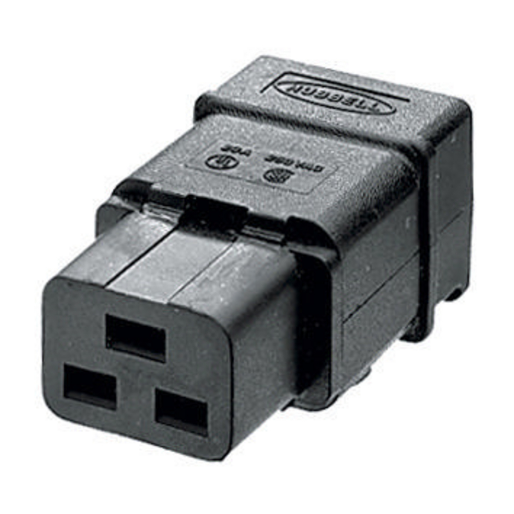Product image for Hubbell H320C 20/16 Amp 250 VAC IEC Straight Blade Connector
