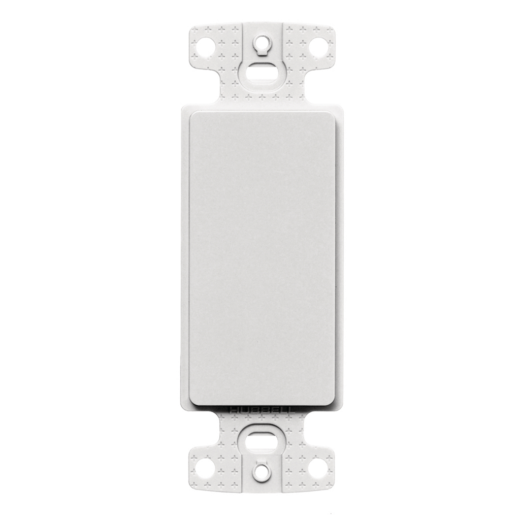 Product image for Hubbell NS620W 1-Gang White Nylon 1-Blank Box Mount Data Communication Face Plate