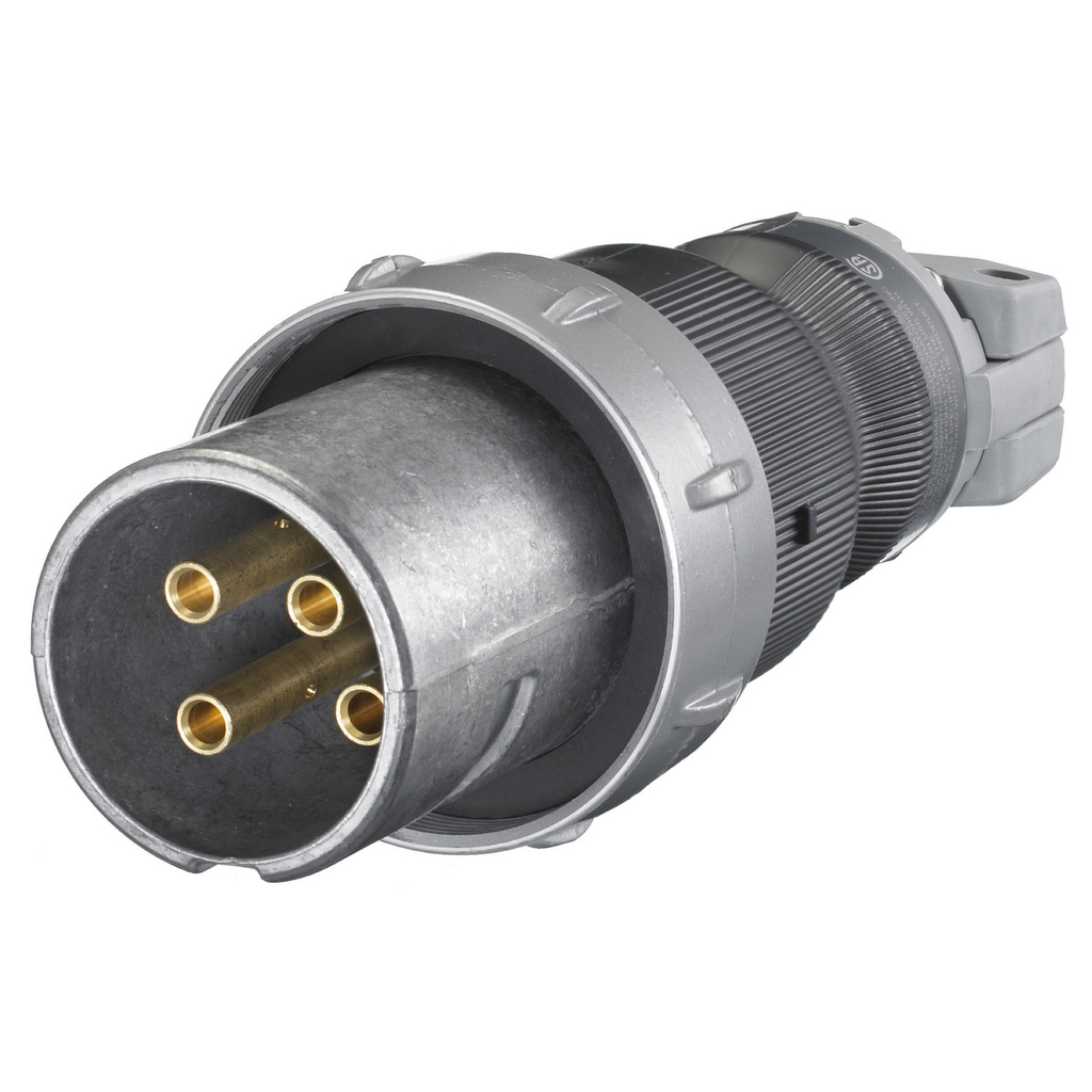 Product image for Hubbell HBL460PS2W Pin & Sleeve Male Mating Plug, 60A 3P4W, 600/250V Max AC/DC, NEMA 4X