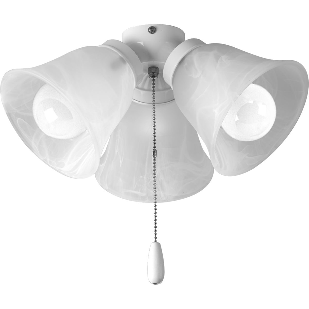Progress P2642-30WB AirPro Collection Three-Light Ceiling Fan Light Product image for Progress P2642-30WB AirPro Collection Three-Light Ceiling Fan Light