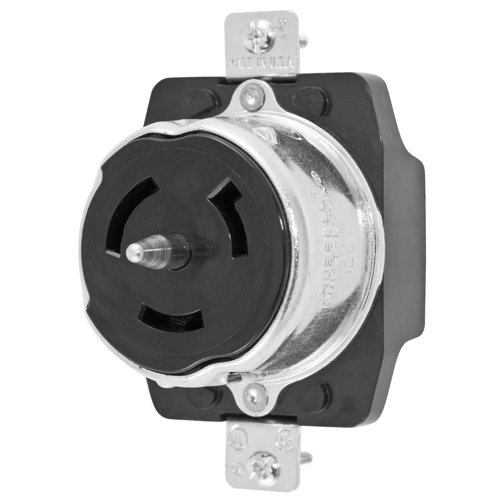 Product image for Hubbell CS6370 Locking Receptacle, 50A 125V, 2P3W