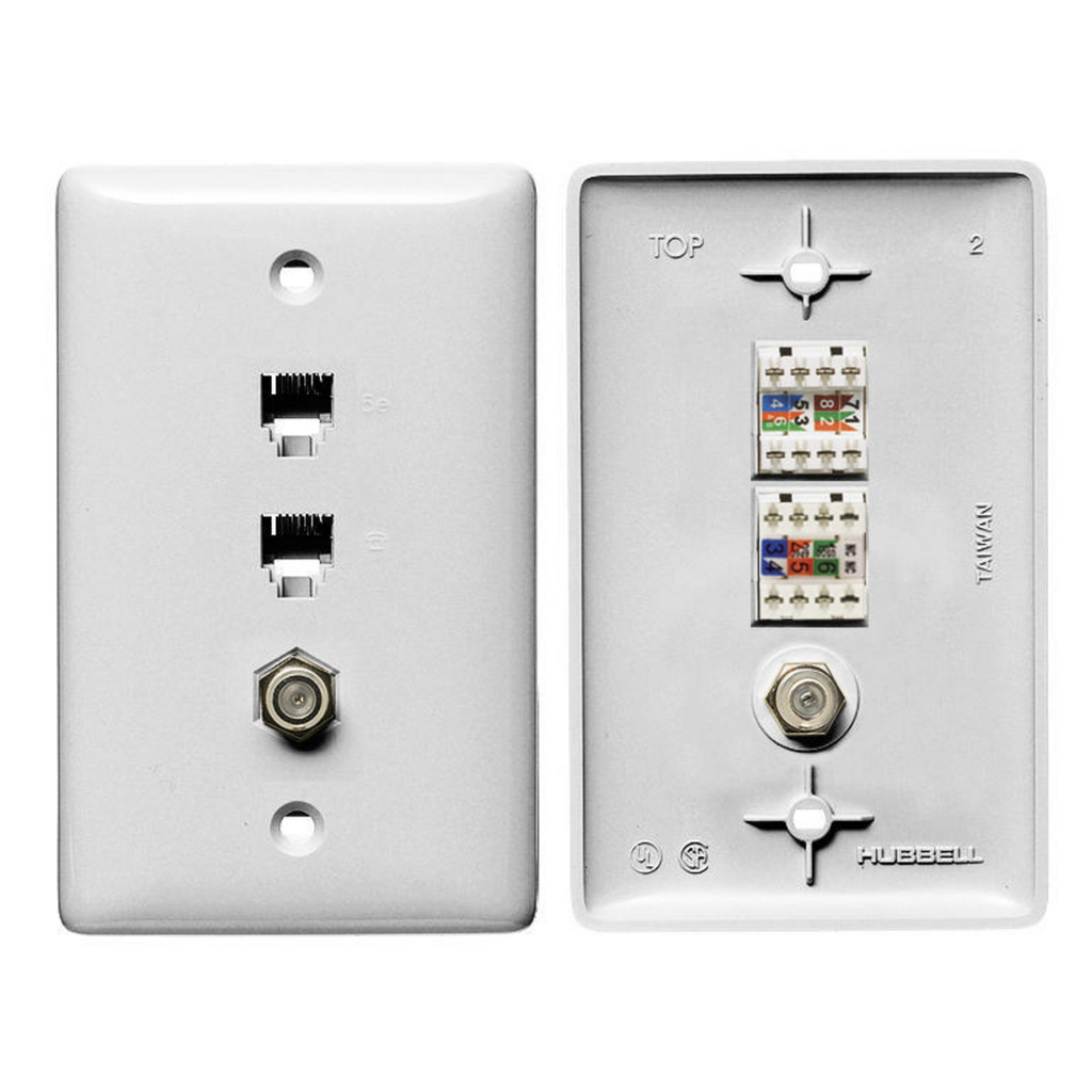 Product image for HWDK NS790W PLATE, 1GANG,W/6P4C,CAT