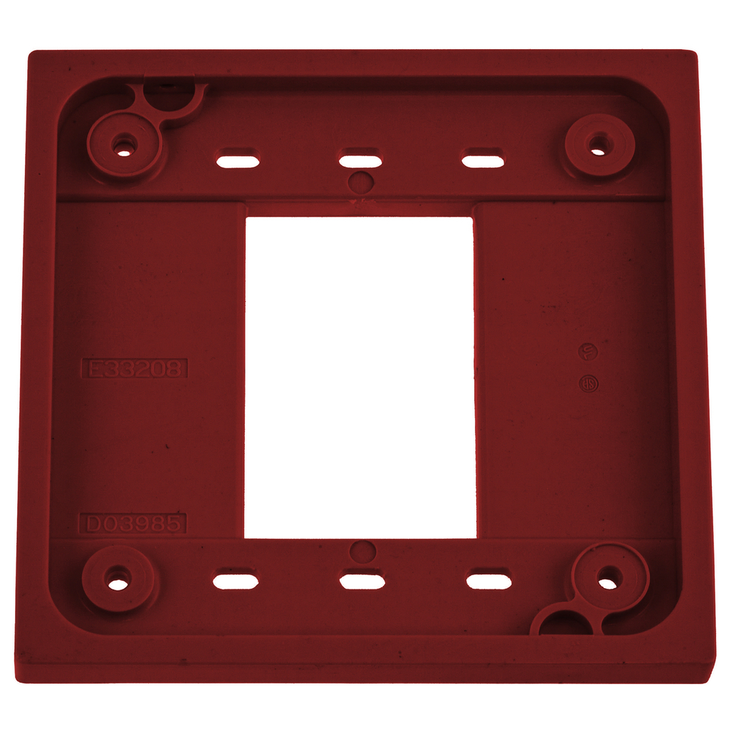 Product image for Hubbell HBL4APR Red Straight Blade Device 4-Plex Adapter Plate