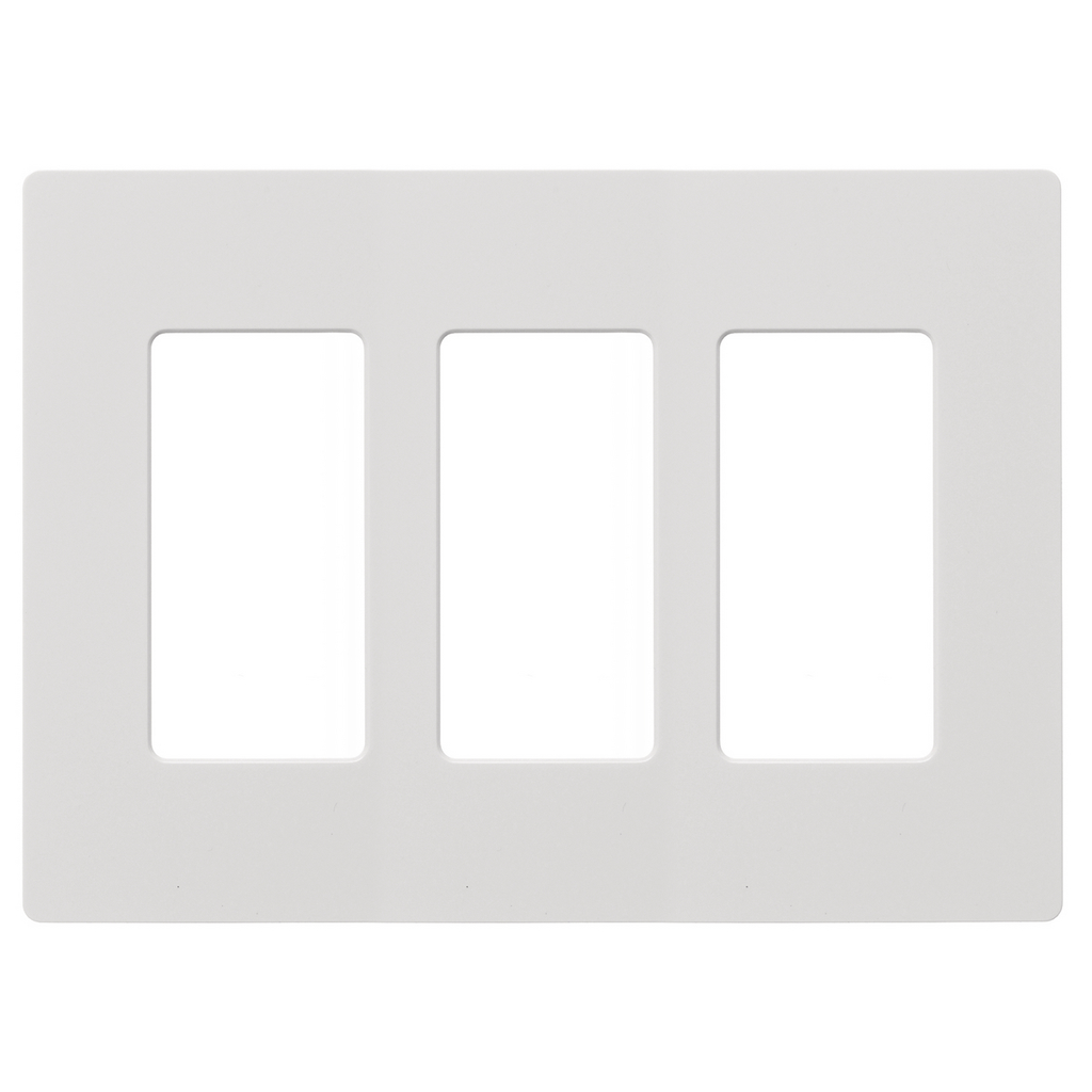 Product image for Hubbell RCW3W 3-Gang White Polycarbonate 3-Decorator Switch Snap-On Wallplate