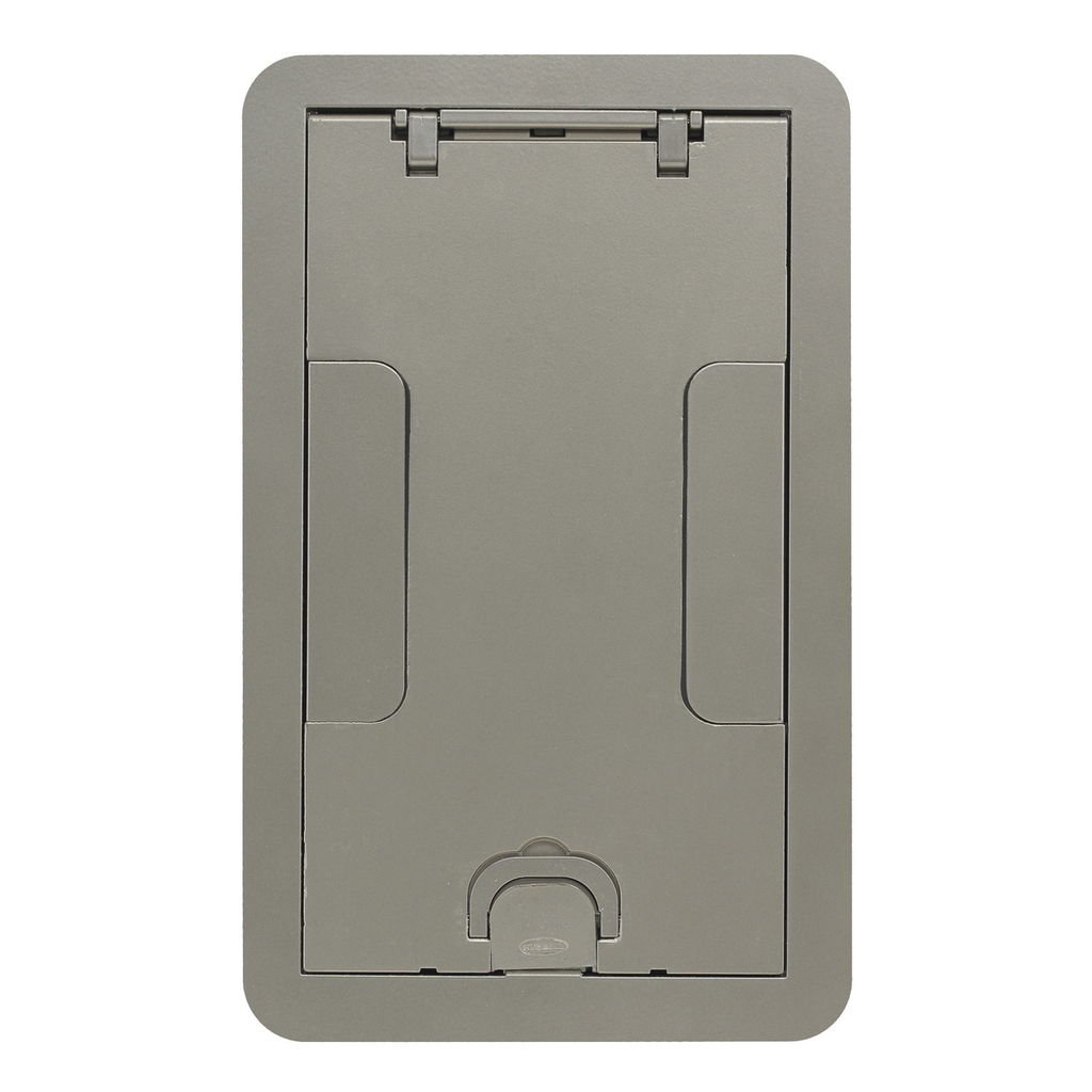 Product image for Hubbell 24GCCVRNK CFB2G & CFB4G Rectangular Series, Surface Cover Assembly, Satin Nickel Powder Paint Finish