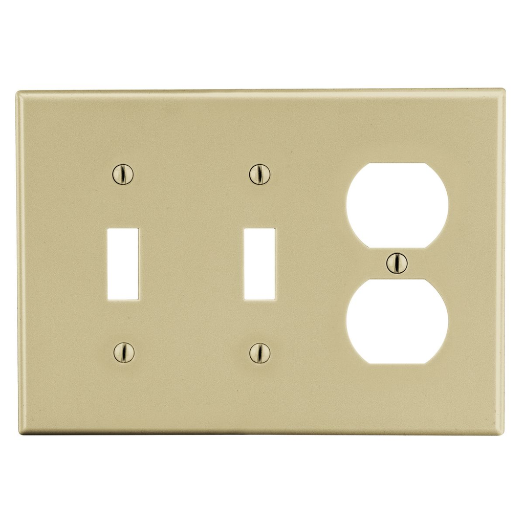 Product image for HWDK P28I WALLPLATE, 3-G, 2) TOG 1)