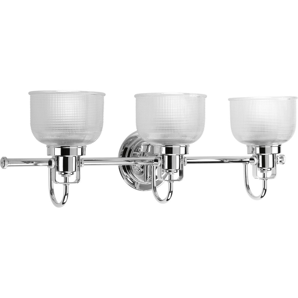 Three-Light Chrome Bath Light