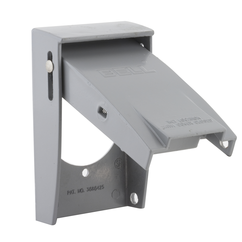 Product image for Bell 5030-0 RAYNTITE&#174; 1-Gang Weatherproof Cover, 2.156" Dia. Hole (30-50A Receptacle)