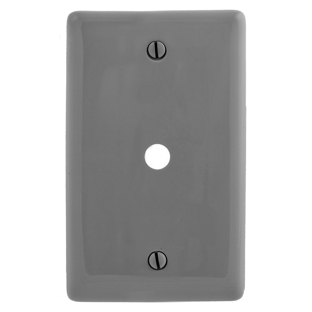 Product image for Hubbell NP11GY WALLPLATE, 1-G, .406" OPNG, BOX MT, GY