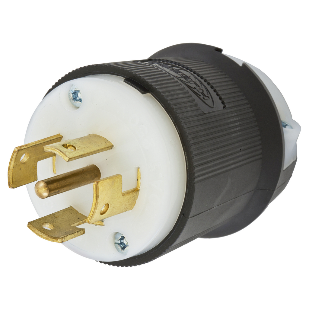 Hubbell HBL3521C 10/20 Amp 600/250 Volt 4-Pole 5-Wire Black and White Locking Plug Product image for Hubbell HBL3521C 10/20 Amp 600/250 Volt 4-Pole 5-Wire Black and White Locking Plug