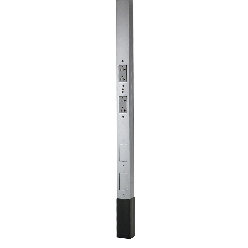 Product image for Hubbell HBLPPO12AAL SVCE POLE, 12'2", BLANK w/DIVIDER, ALUM.