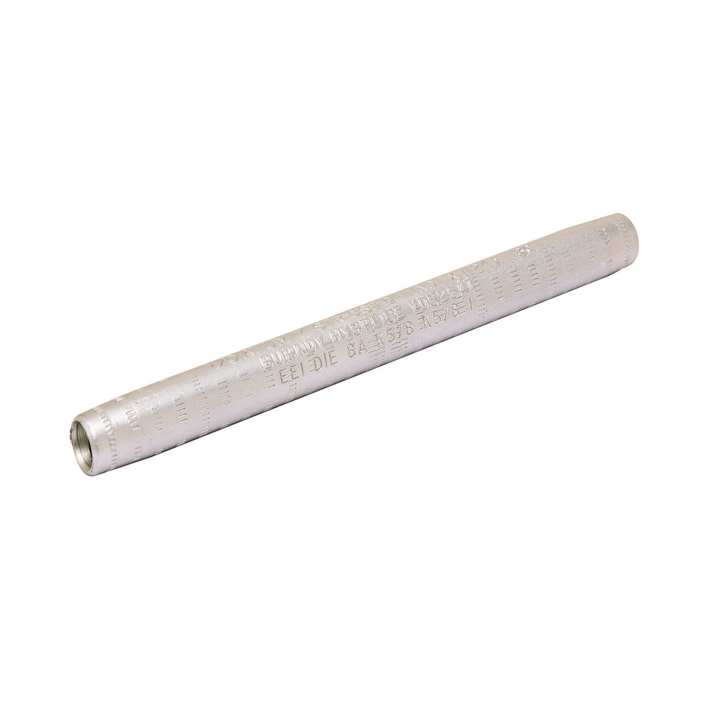 Product image for Burndy YDS25AT Aluminium Hysplice, 7-1/4 in L, Full Tension Sleeve for All Aluminum Compressed and Compact Conductors,Die index:243