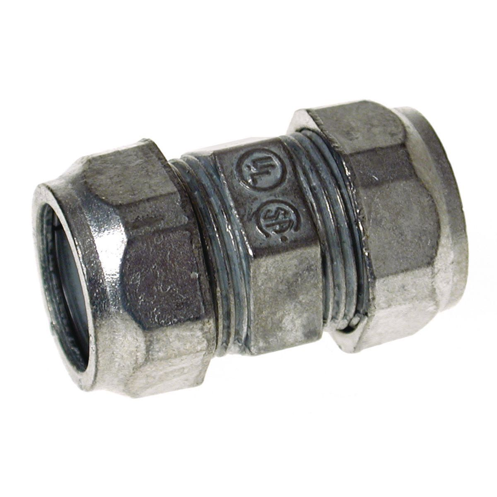 Product image for Raco 2825 1-1/4" EMT Compression Coupling, Uninsulated, Die Cast