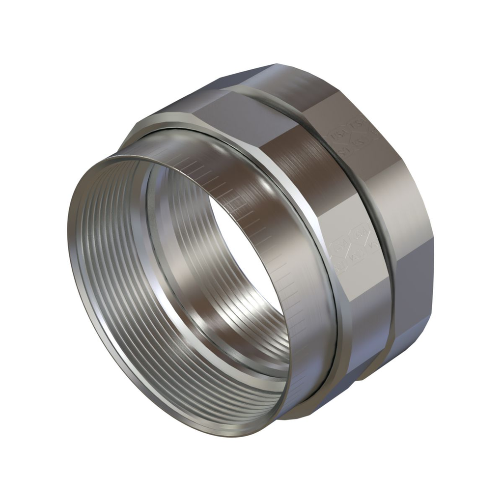 Product image for HCI UNF50 STEEL UNION, FEMALE/FEMAL