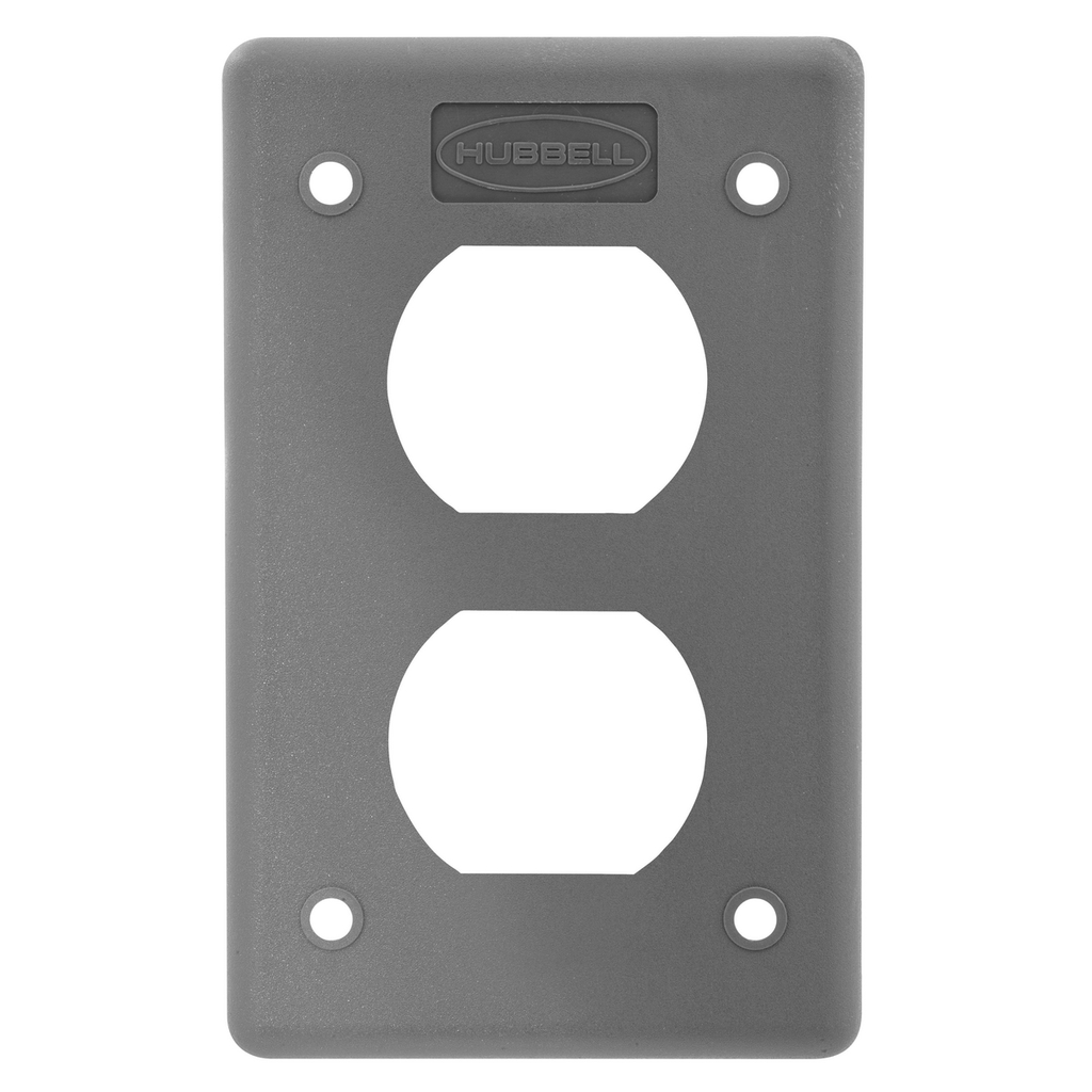 Product image for Hubbell HBLP8FS POB COVER PLATE, DUP, GRAY