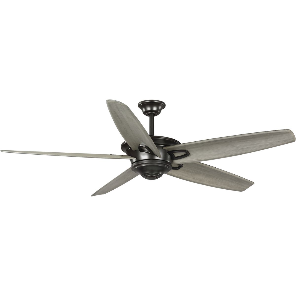 Product image for Progress P2560-20AW Caleb Collection 68-Inch 5-Blade Antique Bronze AC Motor Transitional Ceiling Fan