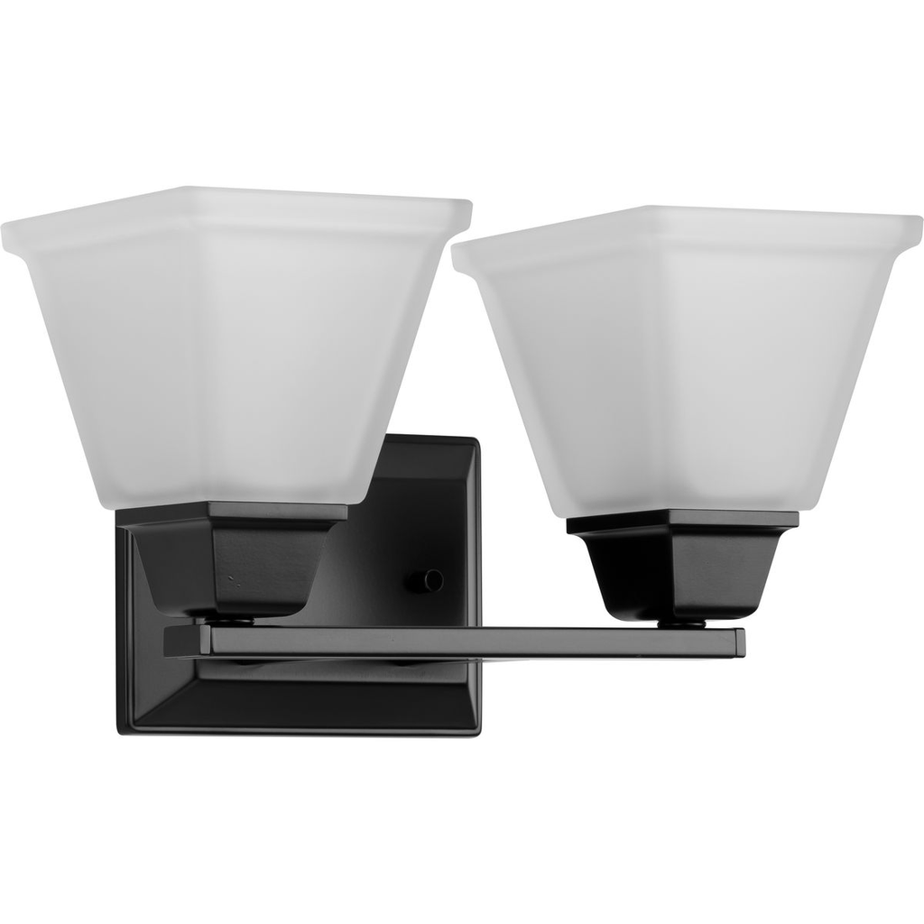 PROG P300159-31M 2-100W MED BATH BRACKET MATT BLACK Product image for PROG P300159-31M 2-100W MED BATH BRACKET MATT BLACK