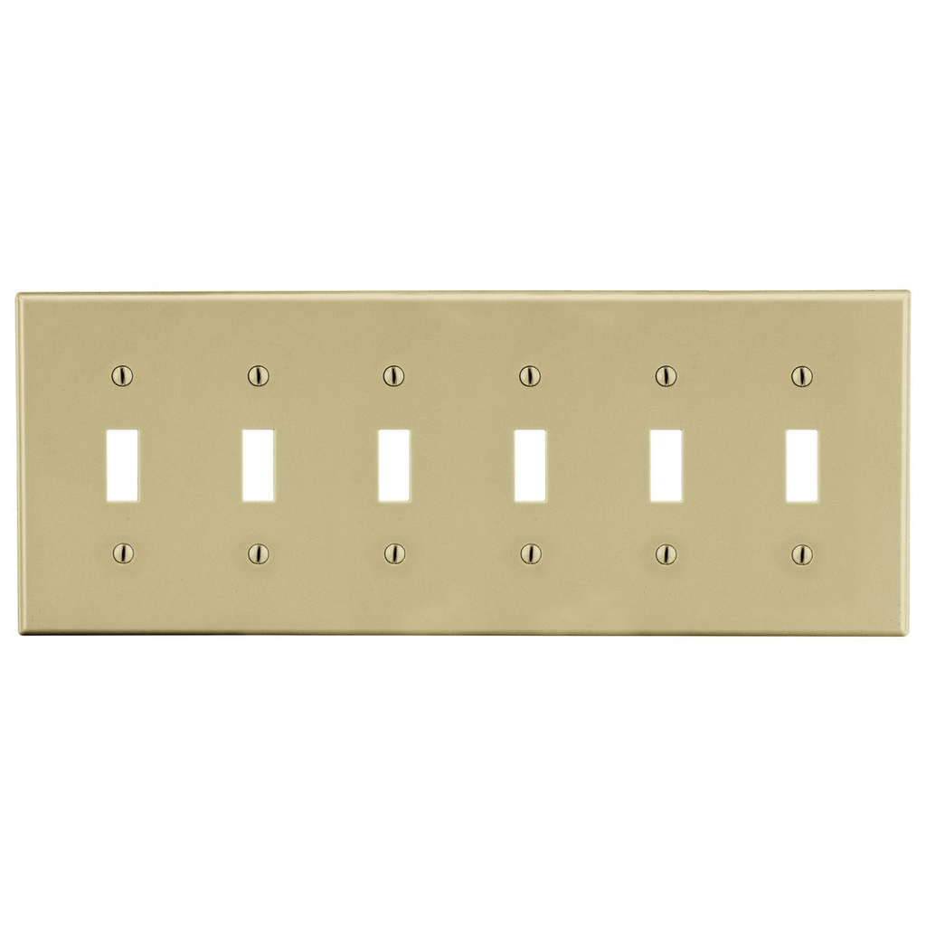 Product image for HWDK P6I WALLPLATE, 6-G, 6) TOG, IV