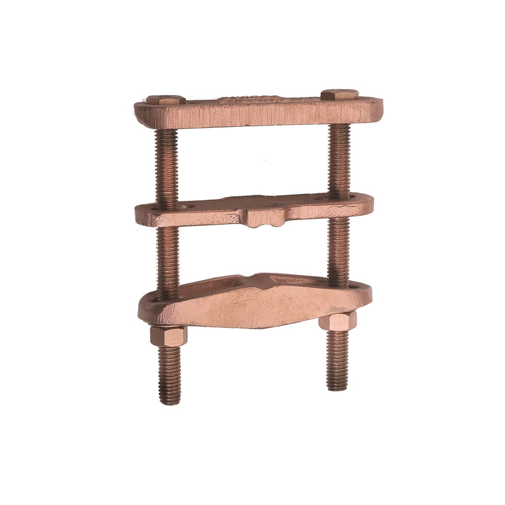 Product image for Burndy GA25H29 Mechanical Ground Connector for Copper Cable to "H" Beam; Accommodates: "H" Beam 1-7/8" - 2-1/2" x 2-1/2"; 2/0 Solid - 250 kcmil Copper