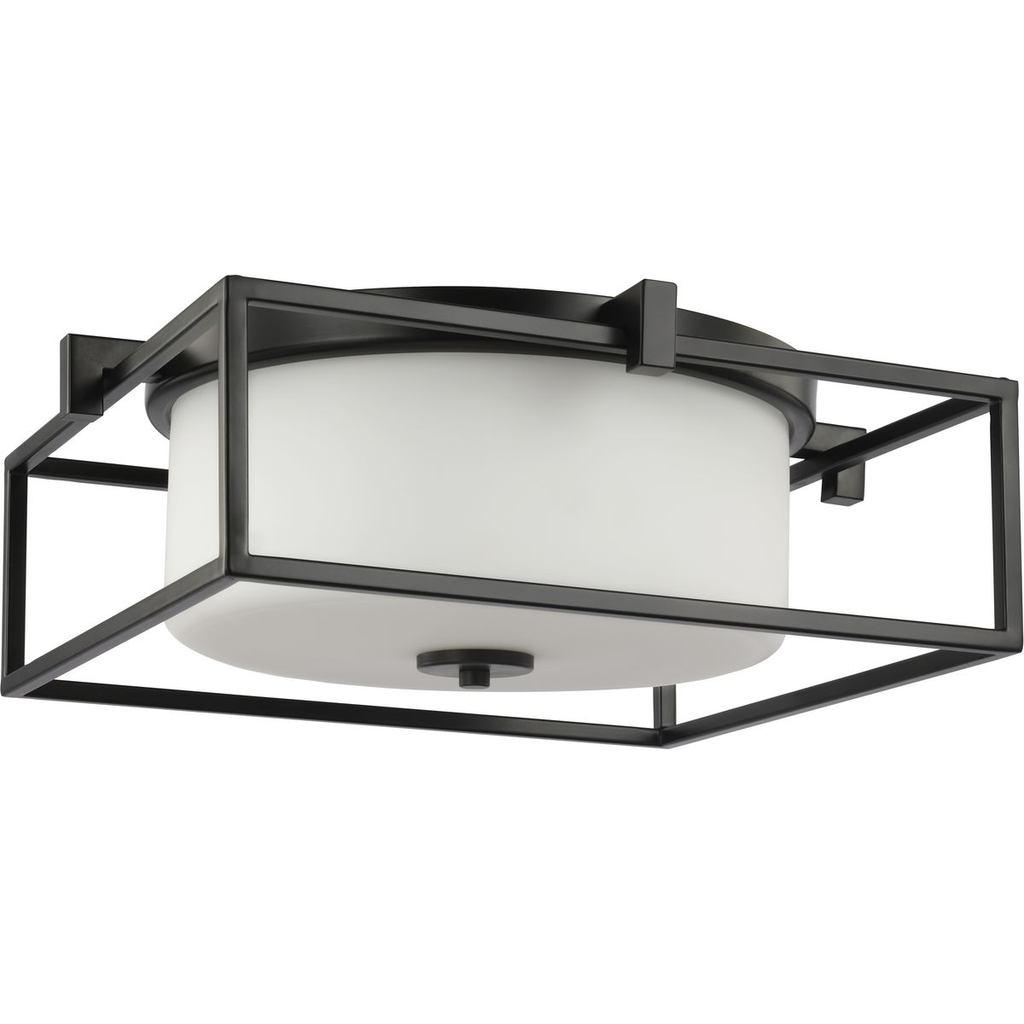 Progress P350171-031 Chadwick Collection Two-Light Black 15-3/8" Flush Mount Product image for Progress P350171-031 Chadwick Collection Two-Light Black 15-3/8" Flush Mount