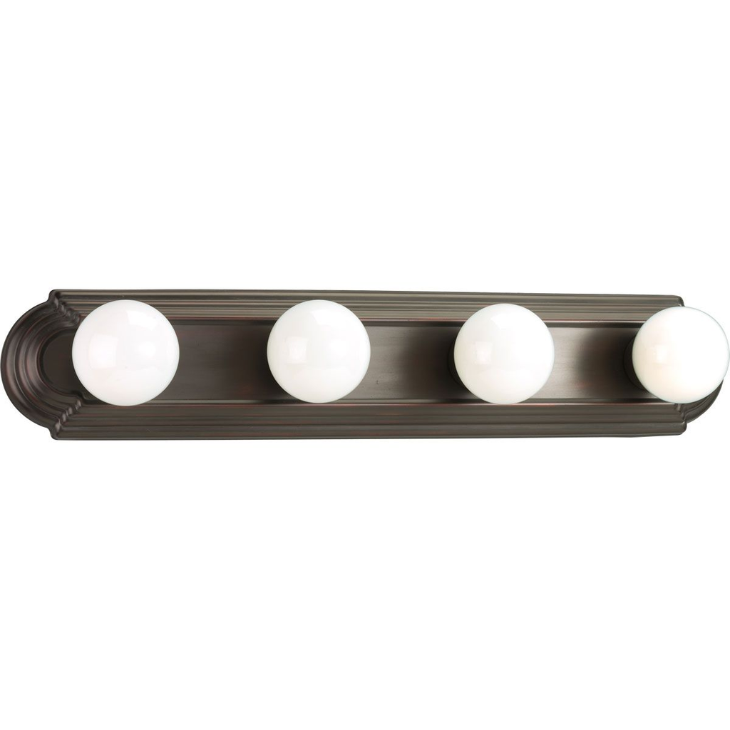 Product image for Progress P3025-20 Broadway Collection Four-Light Antique Bronze Traditional Bath Vanity Light