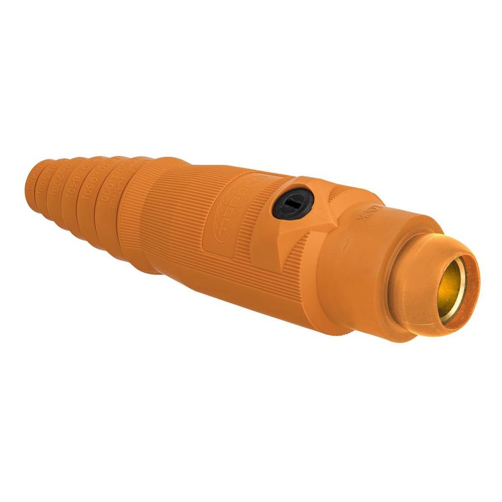 Product image for Hubbell HBL18400FO SING POL, SER 18, 400A FeMale PL, ORANGE