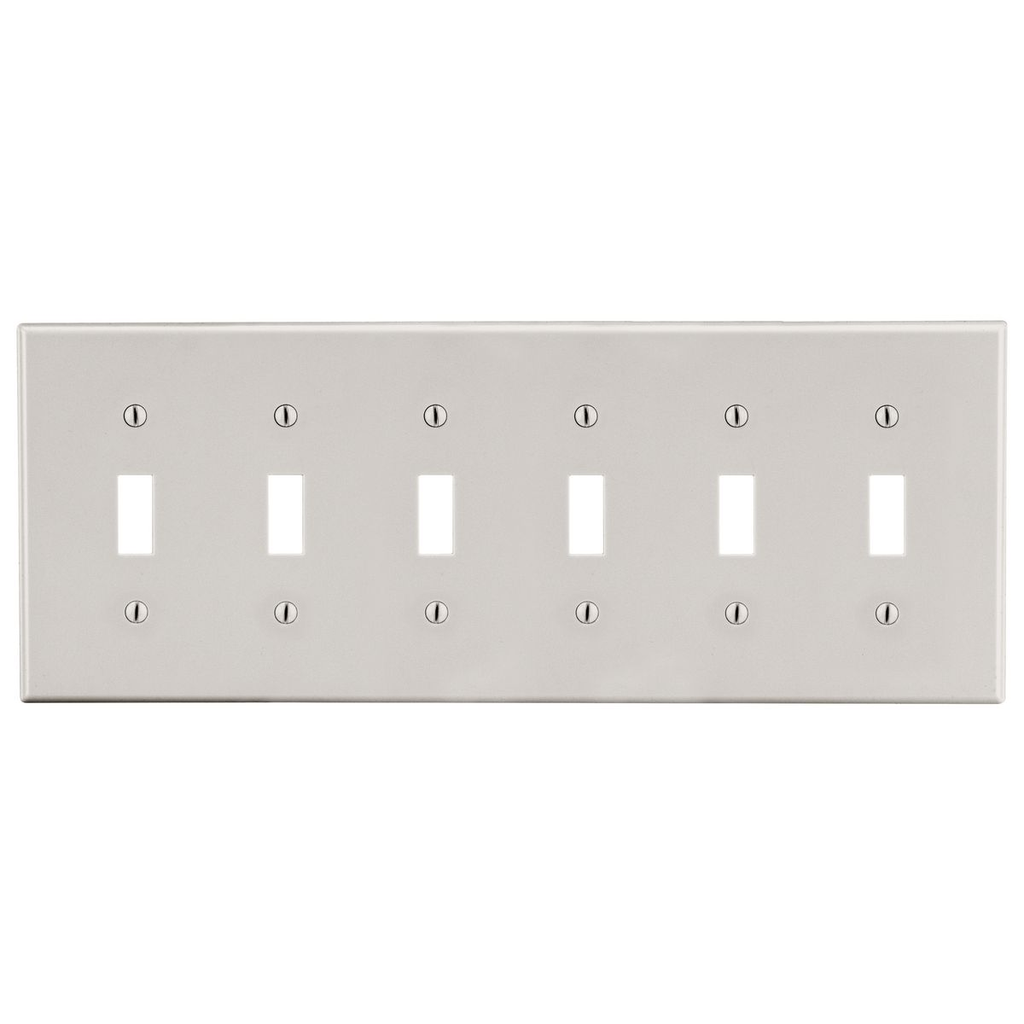 Product image for HWDK P6LA WALLPLATE, 6-G, 6) TOG, L