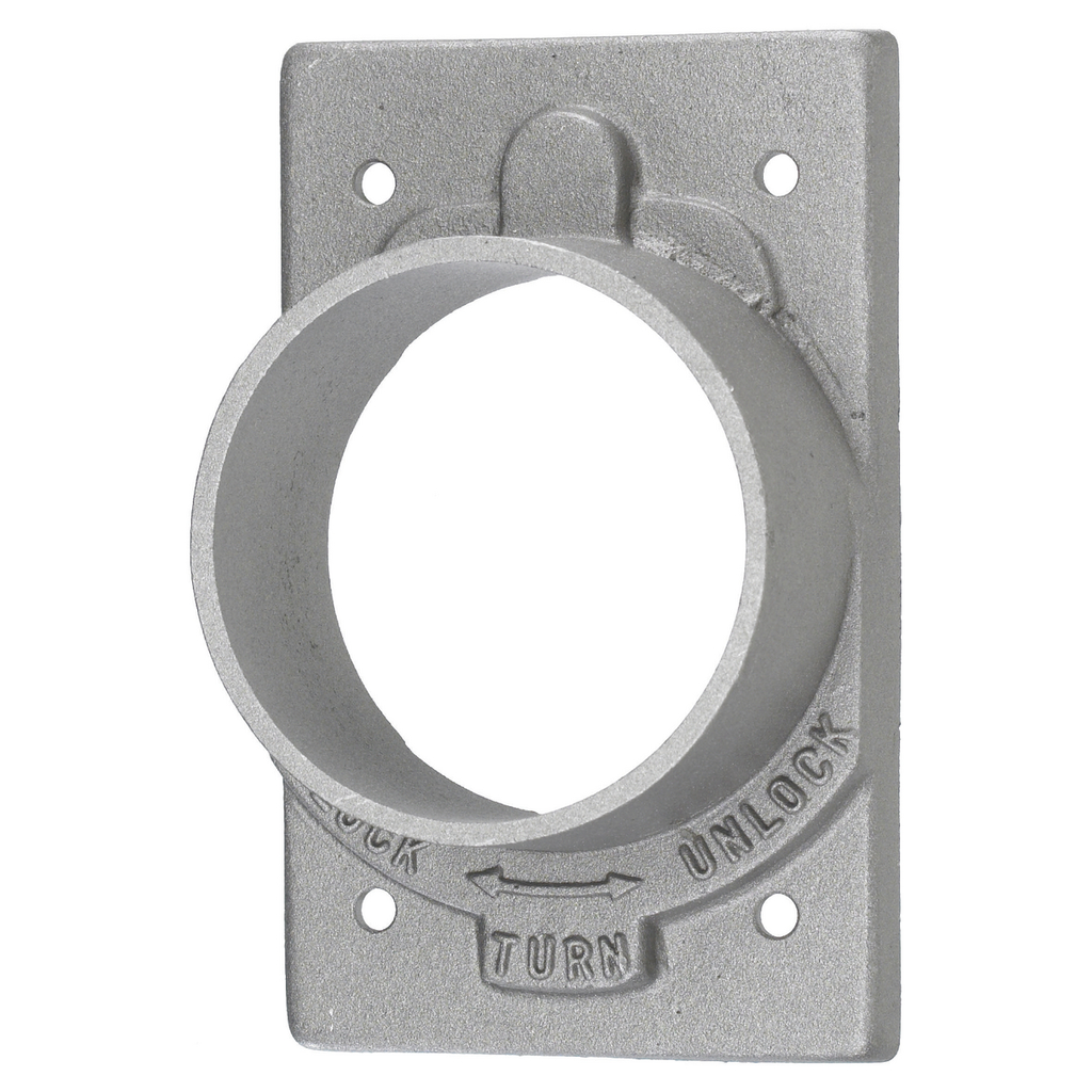 Product image for Hubbell HBL7383 1-Gang Stainless Steel Box Mount Wallplate