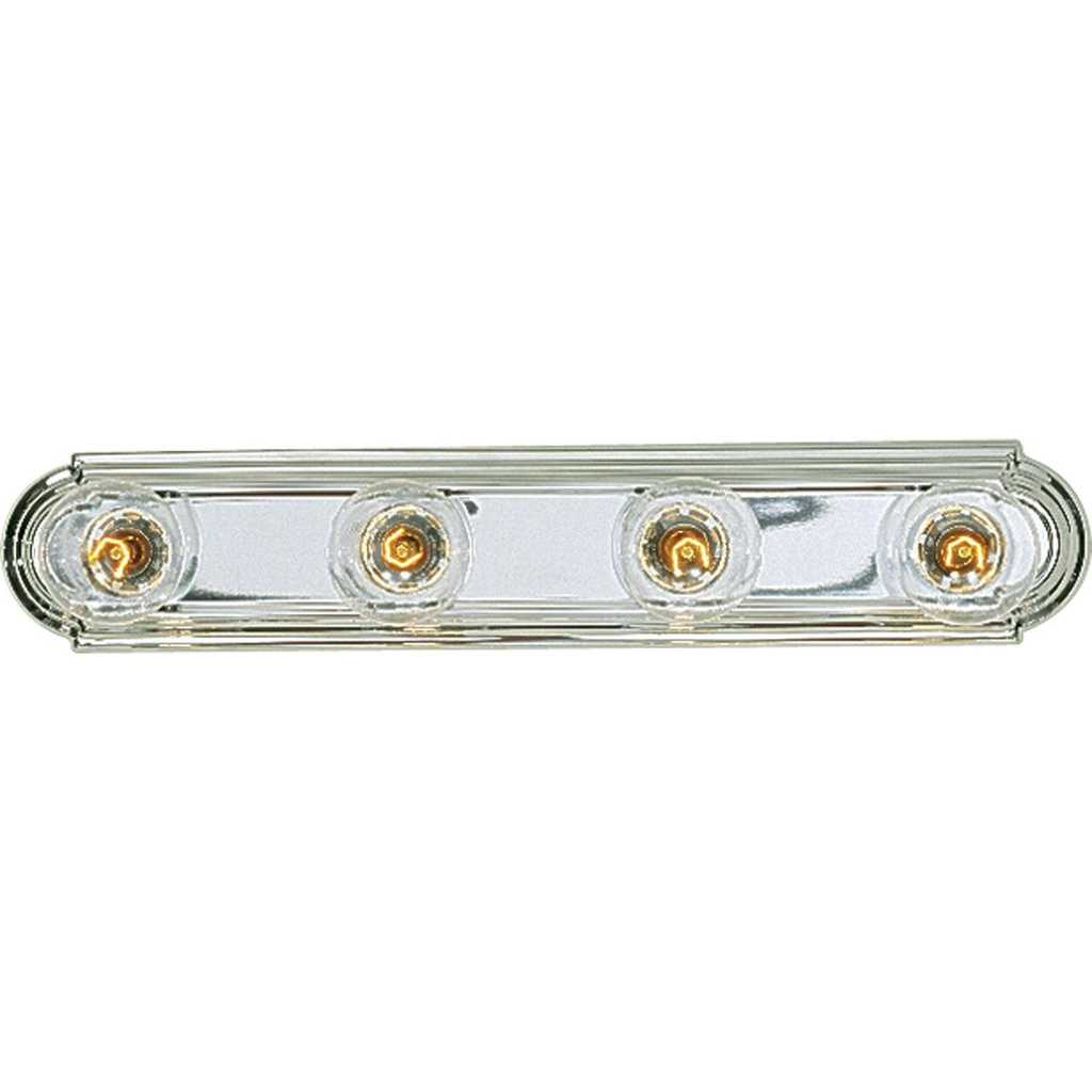 Product image for Progress P3025-15 Broadway Collection Four-Light Polished Chrome Traditional Bath Vanity Light