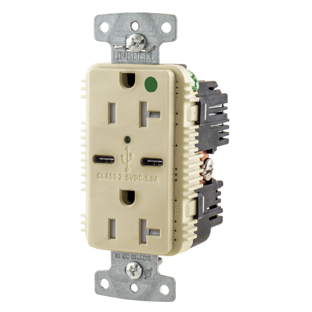 Product image for HWDK USB8300C5I RCPT HG DUP 20A 125