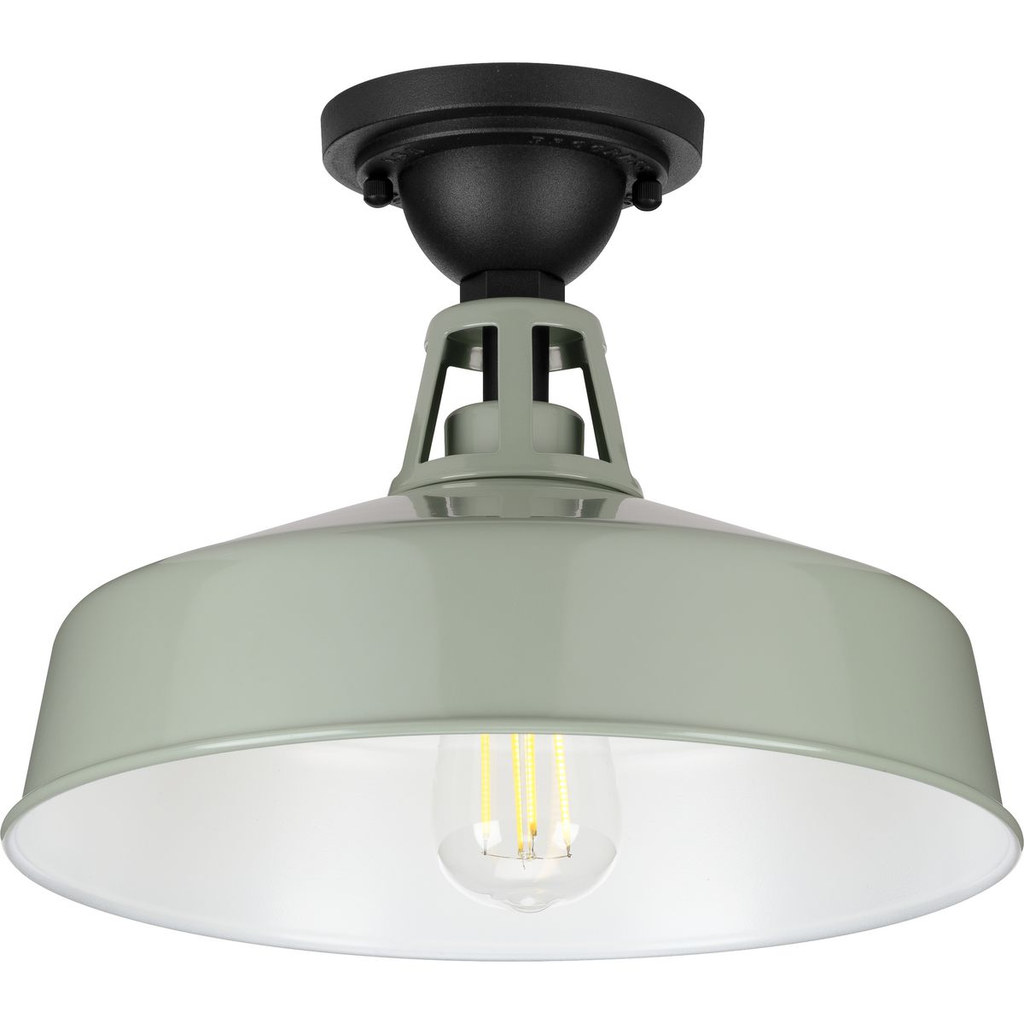 Product image for Progress P550070-079 Cedar Springs Collection Pistachio One-Light Semi-Flush Mount