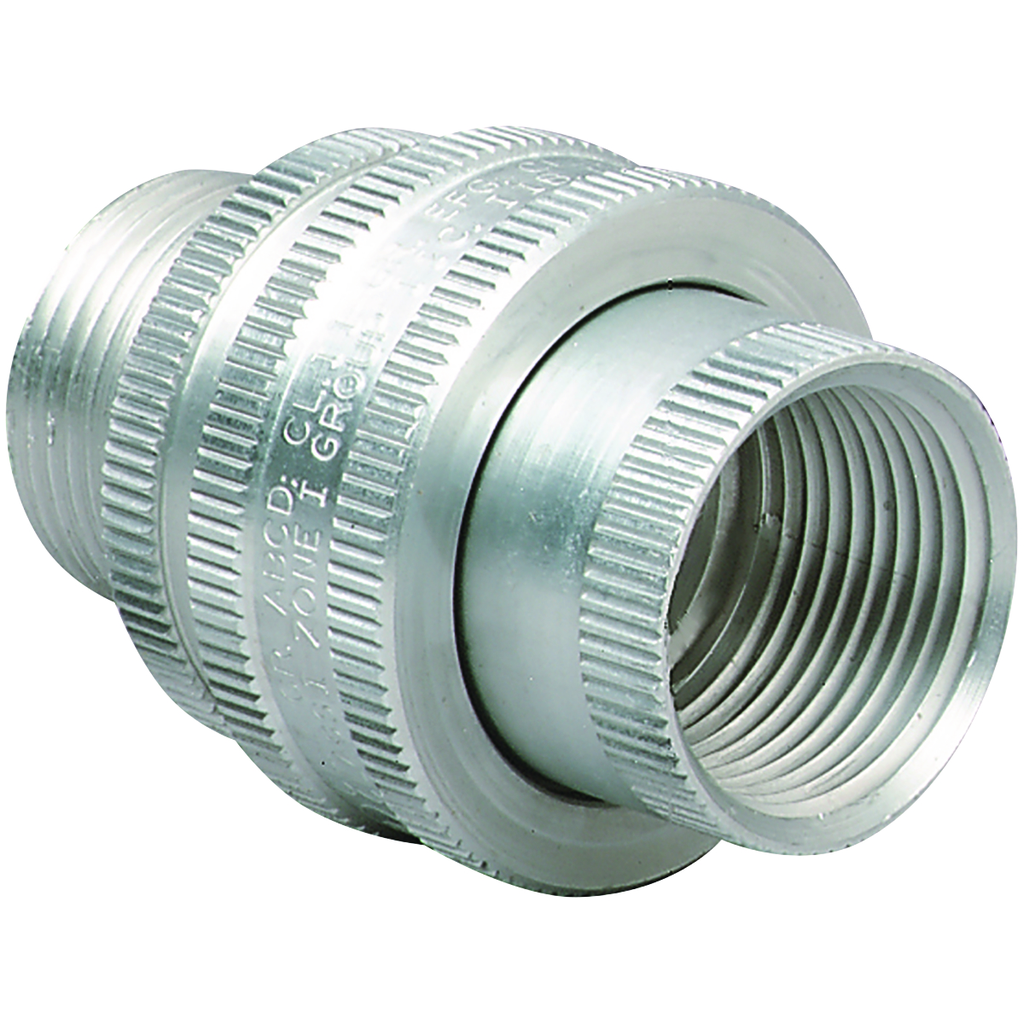 Product image for Killark GUM-1-EX 1/2" Union, Aluminum, Male to Female, Quad Listed
