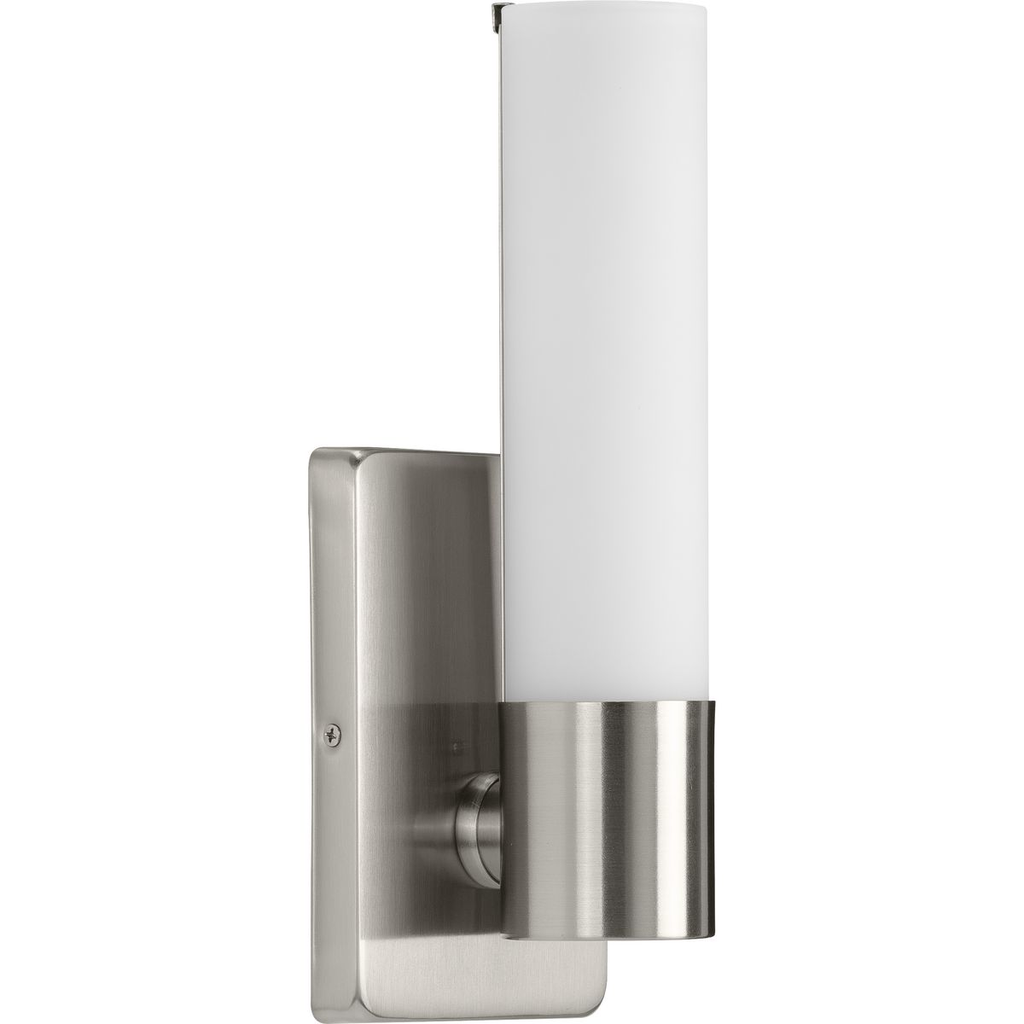 Product image for Progress P710047-009-30 Blanco LED Collection Brushed Nickel One-Light LED Wall Bracket