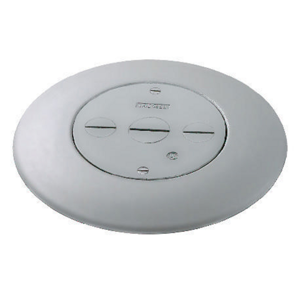 Product image for Hubbell FRF3GY3 SERV FLUSH FURNIT FEED PLT, GY