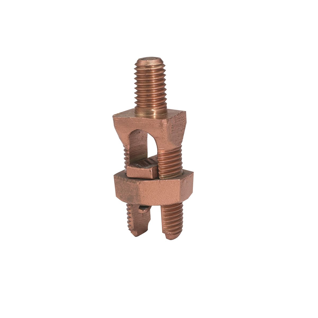 Product image for Burndy KC20B1 Mechanical Grounding Connector, Cable to Flat, 10 - 5 AWG (Str) / 10 - 4AWG (Sol), 5/16" Stud