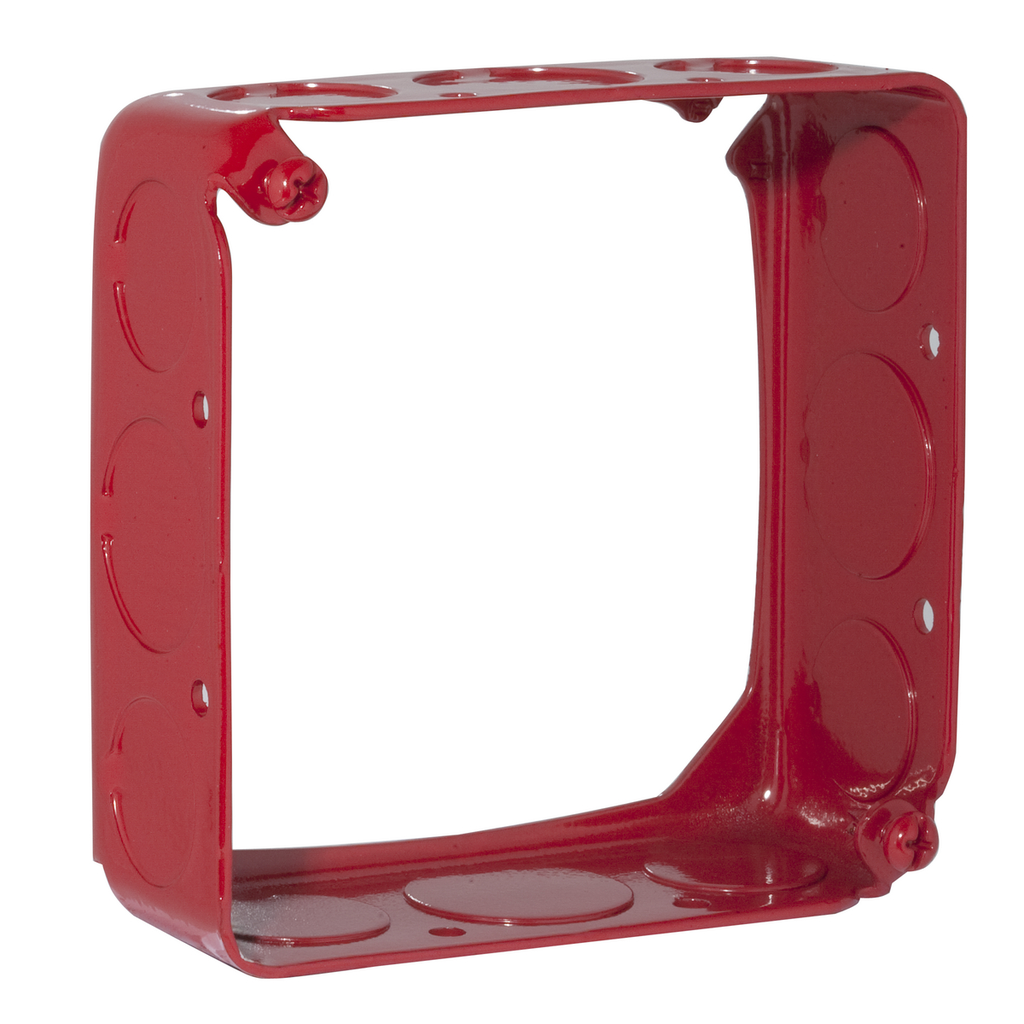 Product image for Raco 911-6 4" Square Extension Ring, Drawn, 1-1/2" Deep - Red