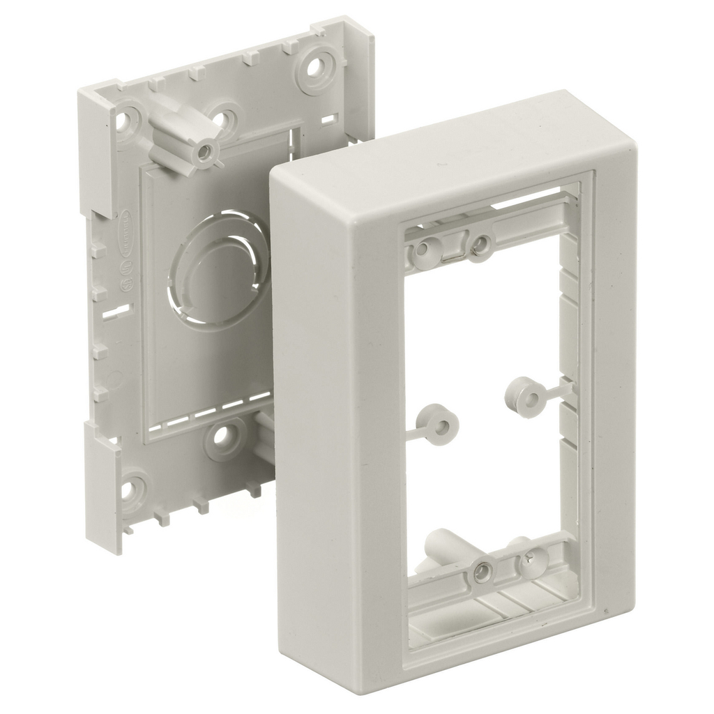 Mayer-DDS-Non-Metallic Raceway, PolyTrak Series, PolyTrak Box, 1-Gang, 1.25" Deep Low Profile-1