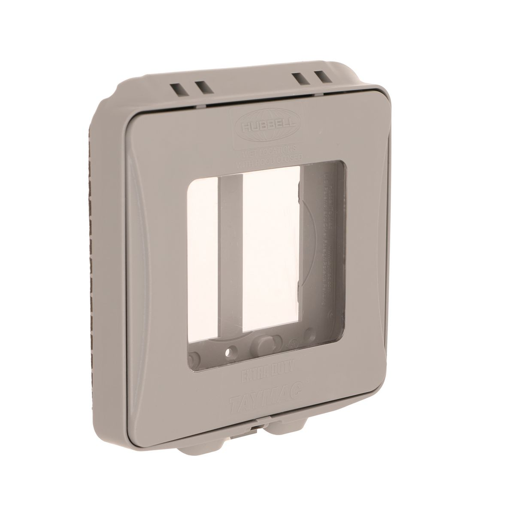 Product image for Taymac ML2500G 2-Gang Weatherproof In-Use Cover, Expandable, EXTRA DUTY, Gray